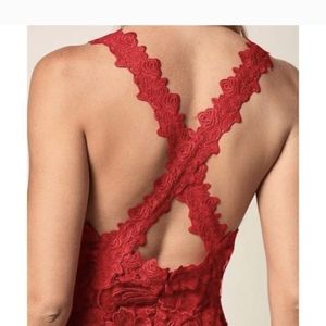 Venus Red Lace Sleeveless bodycon
